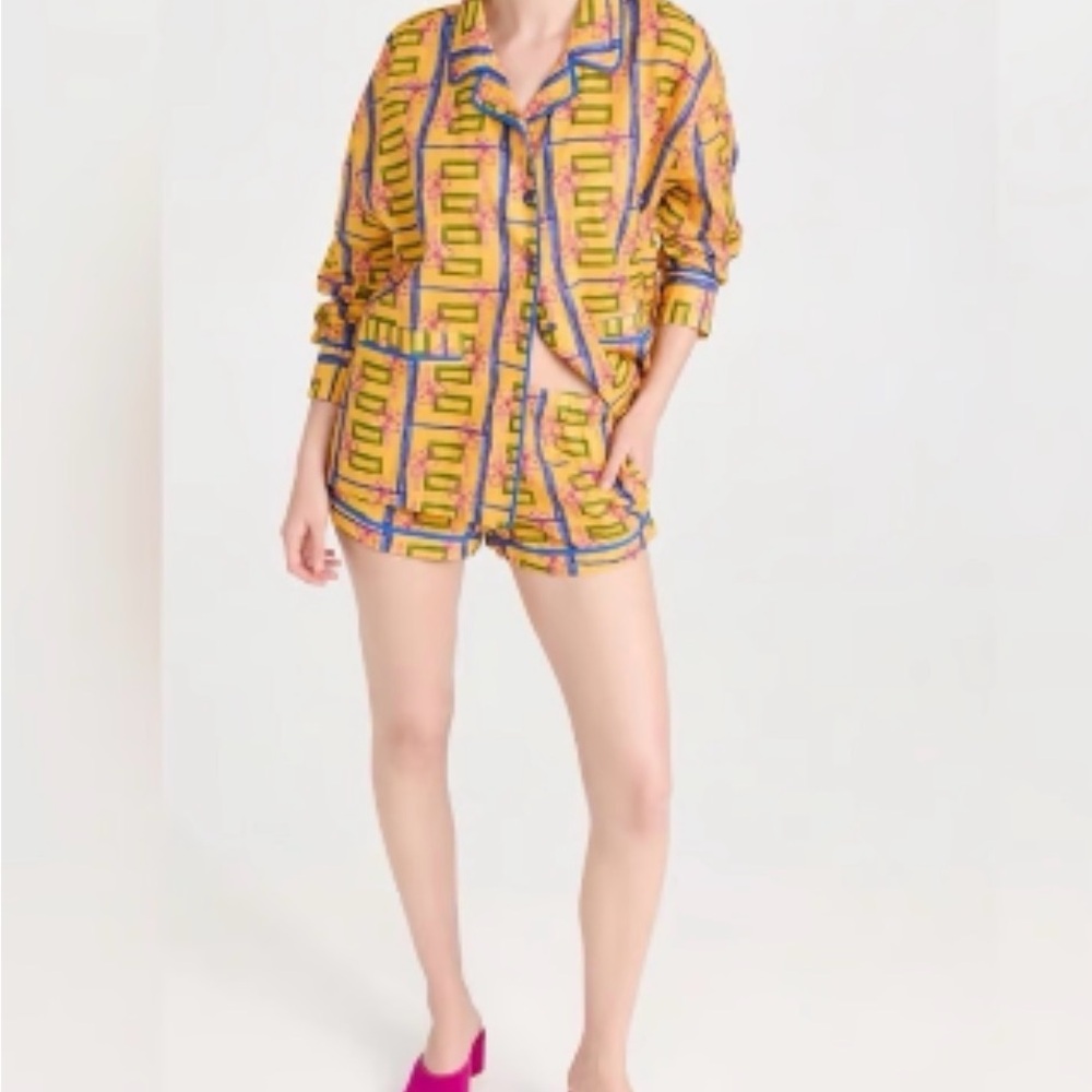 SIEDRES 2 Piece Matching Zyon Short Set Multicolor Button-Up Nico Shirt